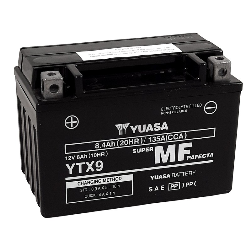 Batería YUASA W/C activada de fábrica sin mantenimiento - YTX9 (FA)
