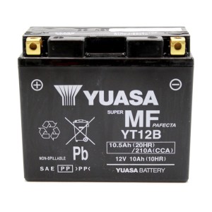 Batería YUASA W/C activada de fábrica sin mantenimiento - YT12B (FA)