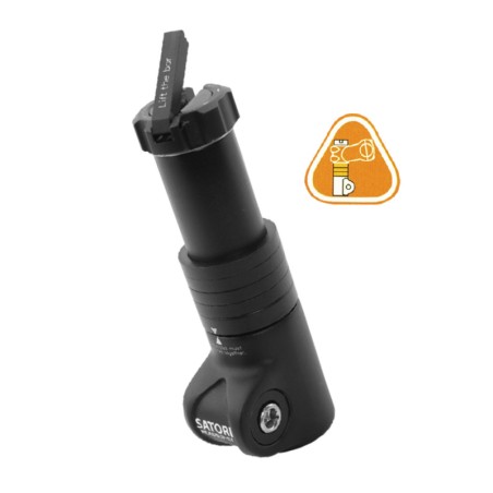 Elevador de potencia. Aluminio forjado. Negro.