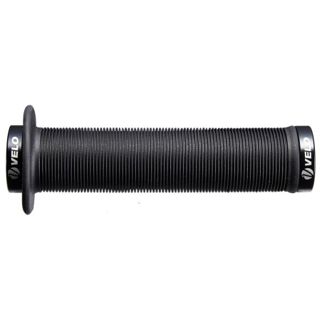 Par puños bici VELO 145mm sintéticos con tope grande color negro, s...