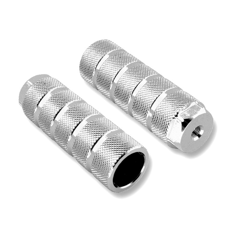 Juego reposapies bici M14. Plata