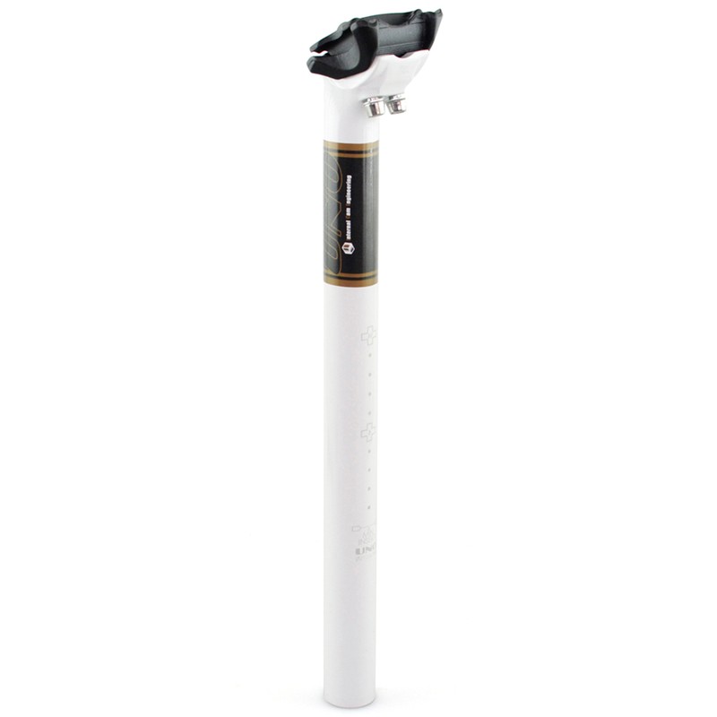 Tija de sillín UNO TS 717 - 350mm Ø30.9 Blanca / Negro