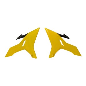 Aletines de radiador RACETECH amarillo/negro - Yamaha YZ