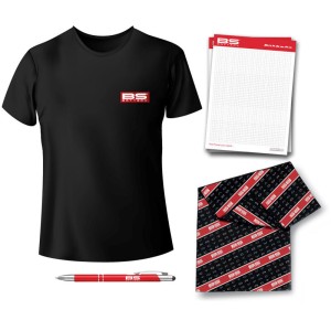 Pack merchandising BS Battery - 6 camisetas, bragas, bolis y libretas