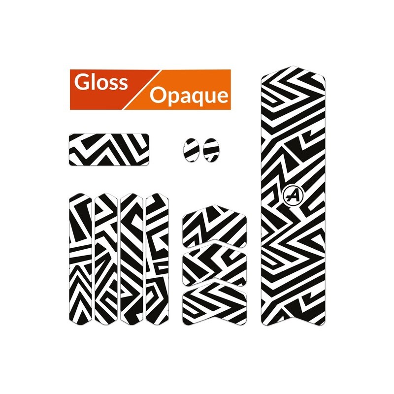 Kit adhesivos protectores cuadro ALGIS mate M LINES negro