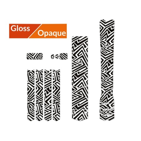 Kit adhesivos protectores cuadro ALGIS mate XL LINES negro