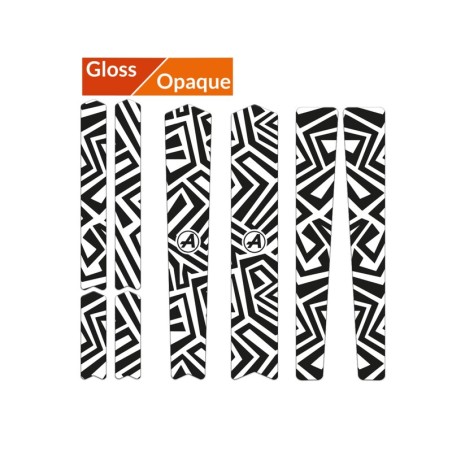 Kit adhesivos protectores cuadro ALGIS mate Gravel/Carretera blanco