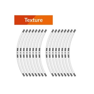 Adhesivos protectores de llanta ALGIS ARROWS texture blanco