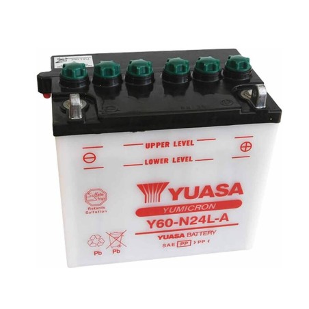 Batería YUASA Y60-N24L-A Combipack (con electrolito)