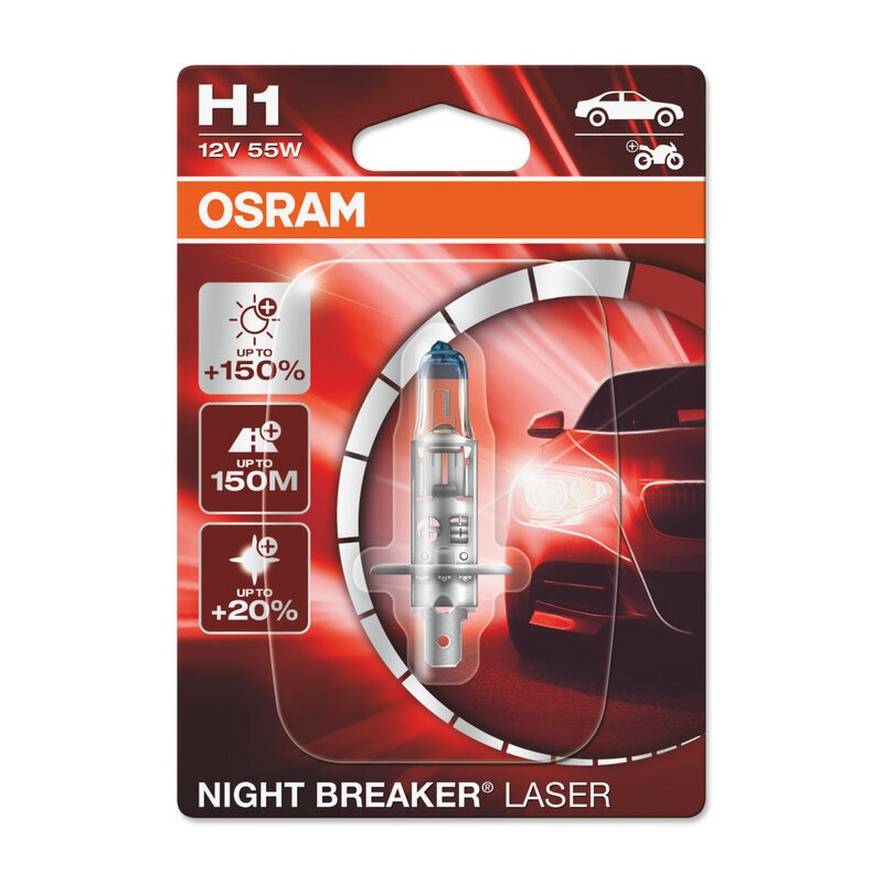 Lámpara OSRAM Night Breaker Laser H1 12V / 55W - 1 ud