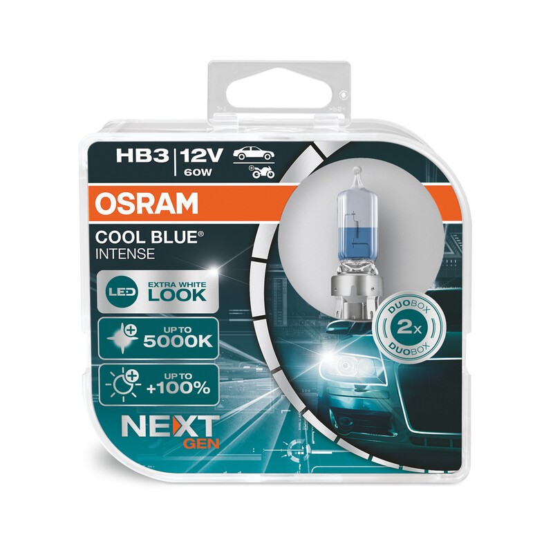 Lámpara OSRAM Cool Blue Intense HB3 12V / 60W - 2 uds