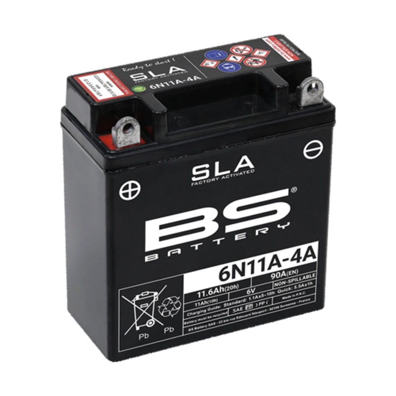 Batería BS BATTERY SLA sin mantenimiento activada de fábrica - 6N11...