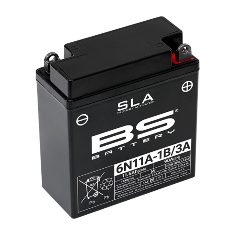 Batería BS BATTERY SLA sin mantenimiento activada de fábrica - 6N11...