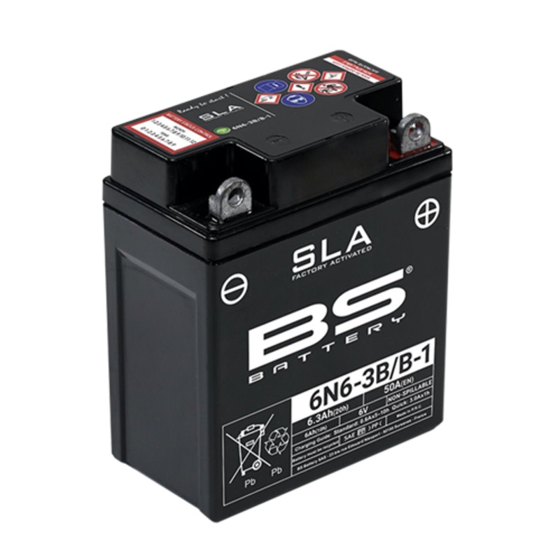 Batería BS BATTERY SLA sin mantenimiento activada de fábrica - 6N6-...