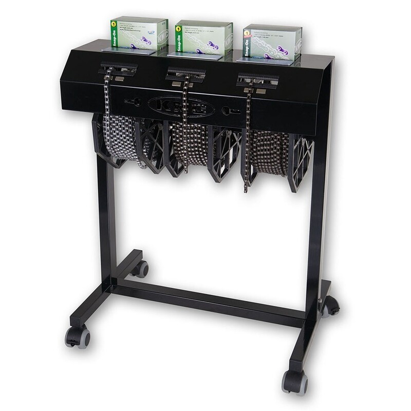 Soporte móvil KMC para 3 rollos de cadena