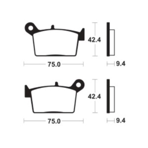 Pastillas de freno TECNIUM Standard orgánicas - MA498