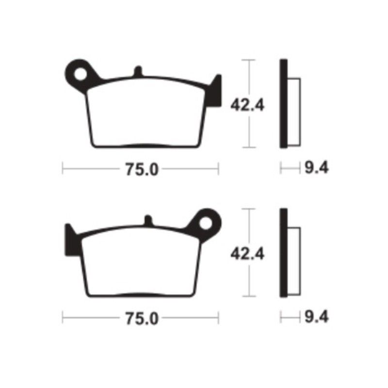 Pastillas de freno TECNIUM Standard orgánicas - MA498