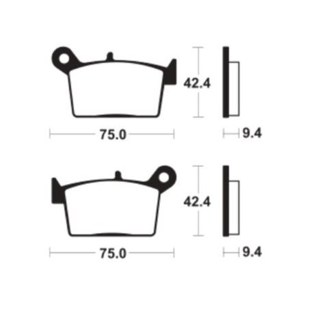 Pastillas de freno TECNIUM Standard orgánicas - MA498