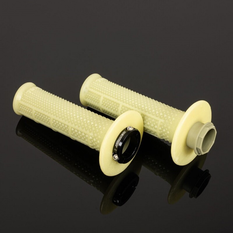 Puños RENTHAL MX R-Works Lock-On Aramid Tapered - cuadradillo