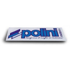 Pegatina rectangular POLINI Blue Line 12x4cm