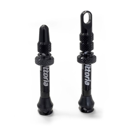 Set de 2 válvulas tubeless VITTORIA Multiway 40mm - Aluminio negro