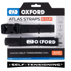 Kit de correas OXFORD Atlas B-Clip 26mm negro - 2 unidades