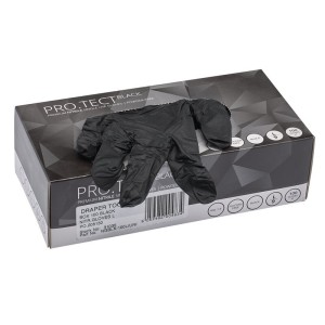 Guantes de nitrilo negros DRAPER - Pack de 100 unidades