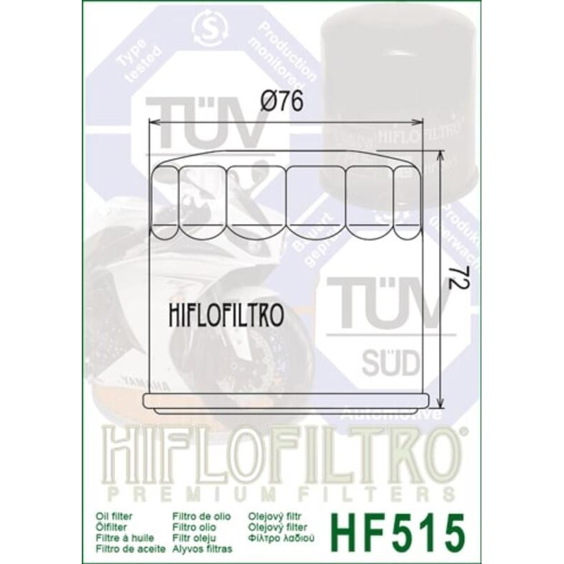 Filtro de Aceite HIFLOFILTRO - HF515