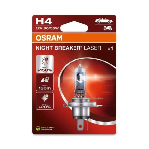 Lámpara OSRAM H4 Night Breaker Laser Light 12V 60 / 55W P43t-38 - 1 ud