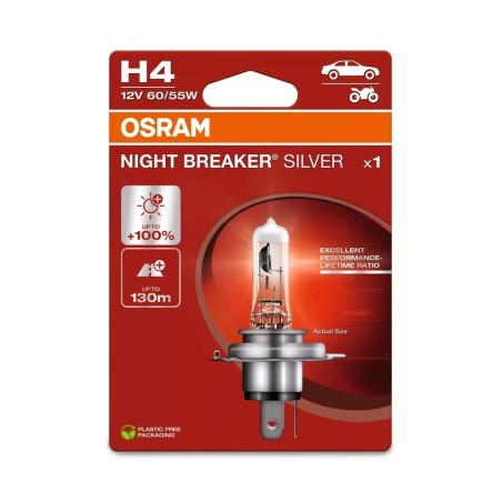Lámpara OSRAM Night Breaker Silver H4 12V / 60 / 55 - 1 ud