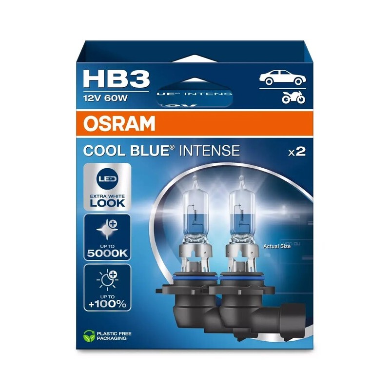 Lámpara OSRAM Cool Blue Intense HB3 12V / 60W - 2 uds