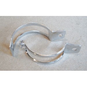 HIGHSIDER smart Indicator clamp, two-piece, chrome-plated, pipe mou...