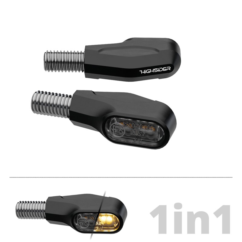 HIGHSIDER Ventura-x Led Indicator, Black, Smoke