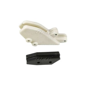 UFO Chain Guide + Slider Kit Translucent White/Black Kawasaki KX125...