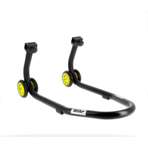 Caballete delantero BIHR Home Track color negro mate y ruedas amari...