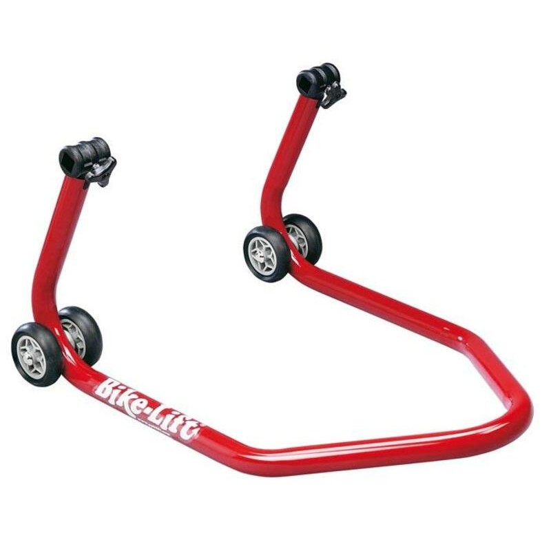 Caballete trasero BIKE LIFT universal rojo con soportes de goma en ...
