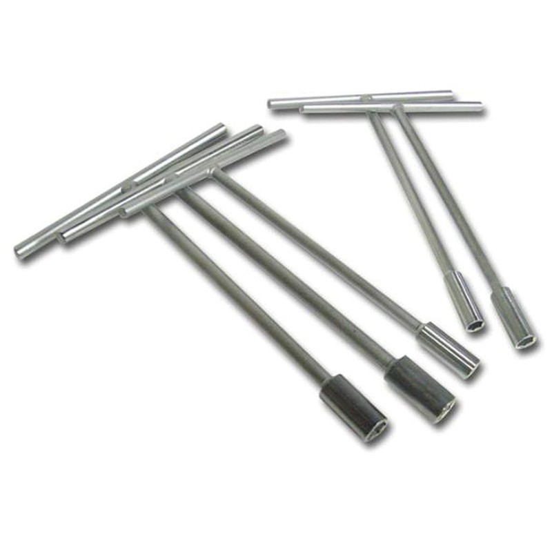 Juego de 5 llaves vasos en T BIHR