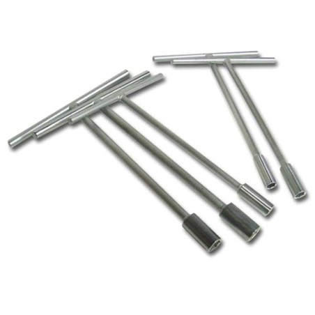 Juego de 5 llaves vasos en T BIHR