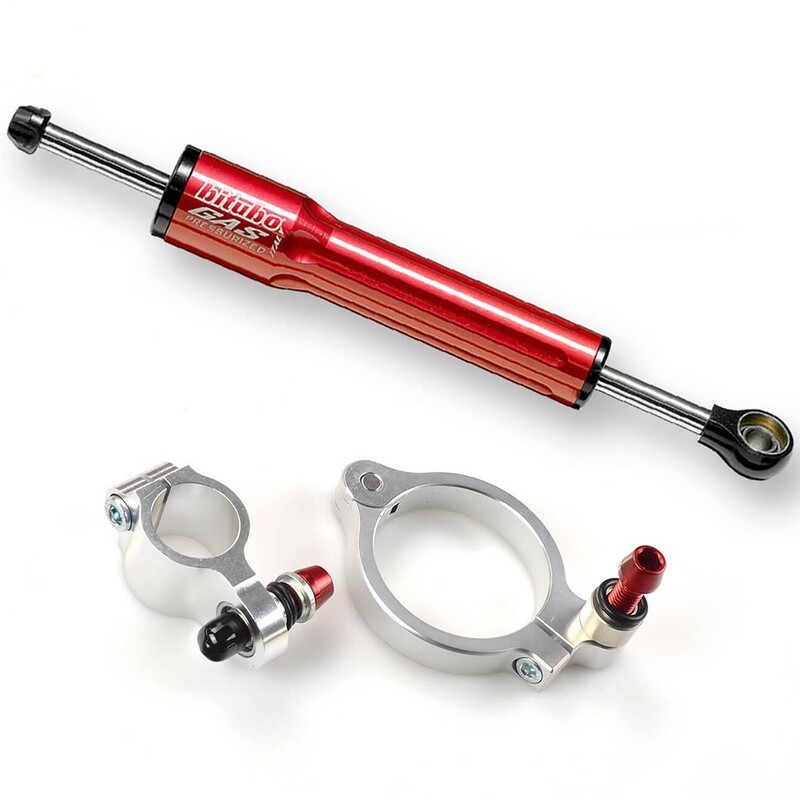 Kit amortiguador de dirección BITUBO rojo montaje OEM - Yamaha YZF R1