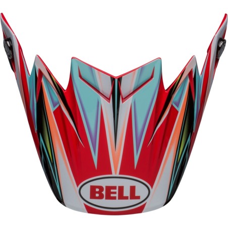 Visera BELL MOTO-9 Flex Tagger Edge - Blanco / Aqua / Multi