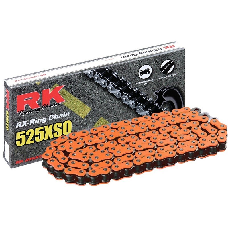 Cadena RK FO525XSO con 116 eslabones naranja