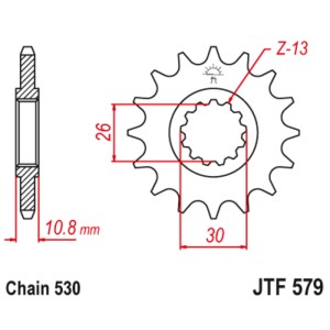 Piñón con goma anti-ruido JT SPROCKETS acero 579 - 530