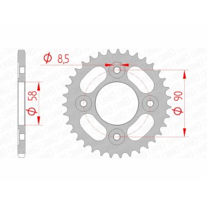Corona AFAM acero estándar 10117 - Paso 420