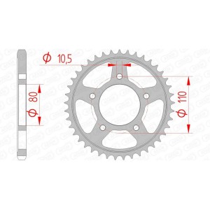 Corona AFAM acero estándar 10504 - Paso 525