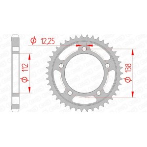 Corona AFAM acero estándar 10508 - Paso 530