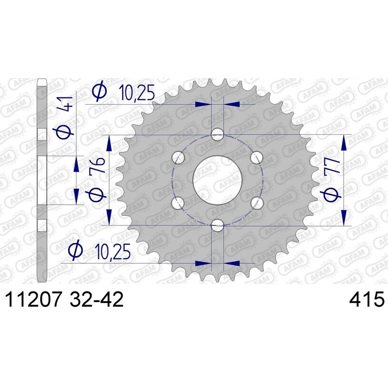 Corona AFAM aluminio ultraligera 11207 - Paso 415