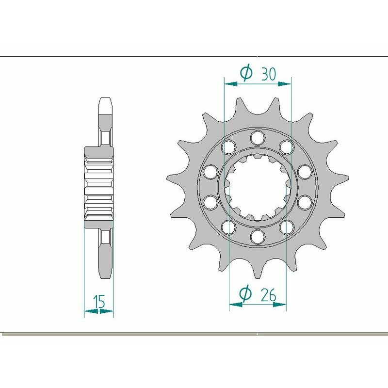 Piñón AFAM acero estándar 166800 - Paso 525
