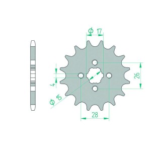 Piñón AFAM acero estándar 20104 - Paso 420