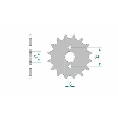 Piñón AFAM acero autolimpiable 20105 - Paso 520