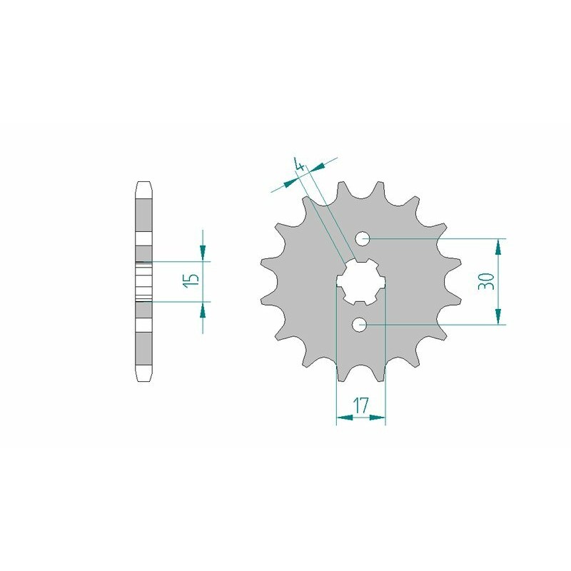 Piñón AFAM acero estándar 20107 - Paso 428